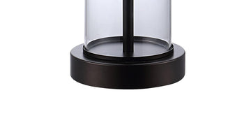 Abner 21" Glass Modern Contemporary USB Charging LED Table Lamp - JONATHAN Y
